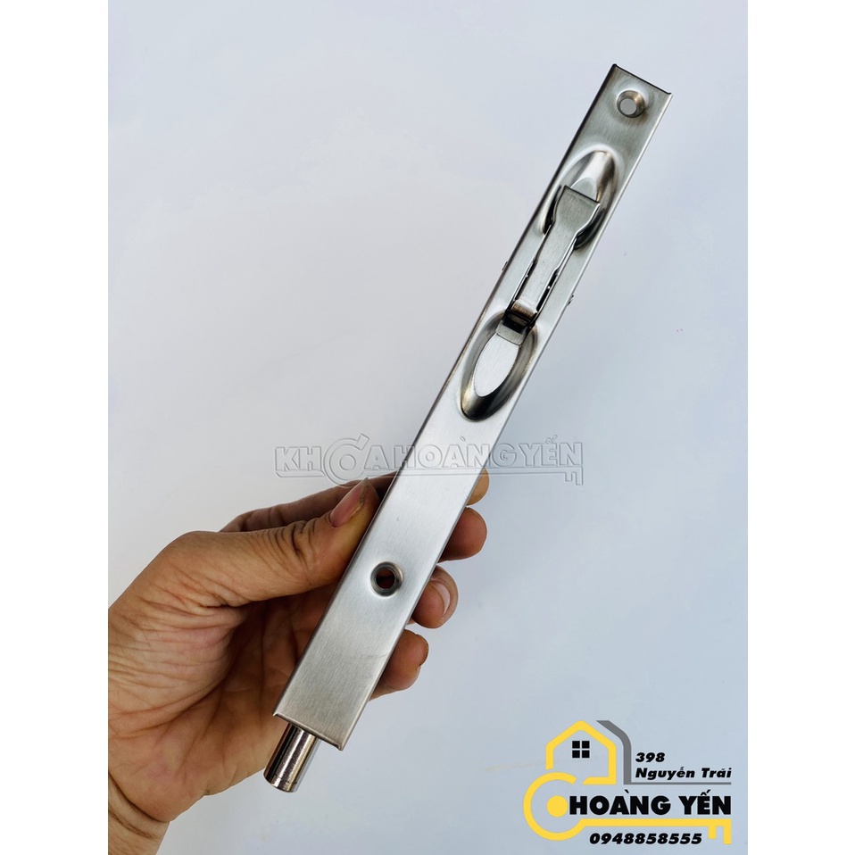 Chốt âm cửa cổng inox dài 15, 20, 25, 30cm, Chốt âm inox lắp cửa gỗ, sắt, nhôm