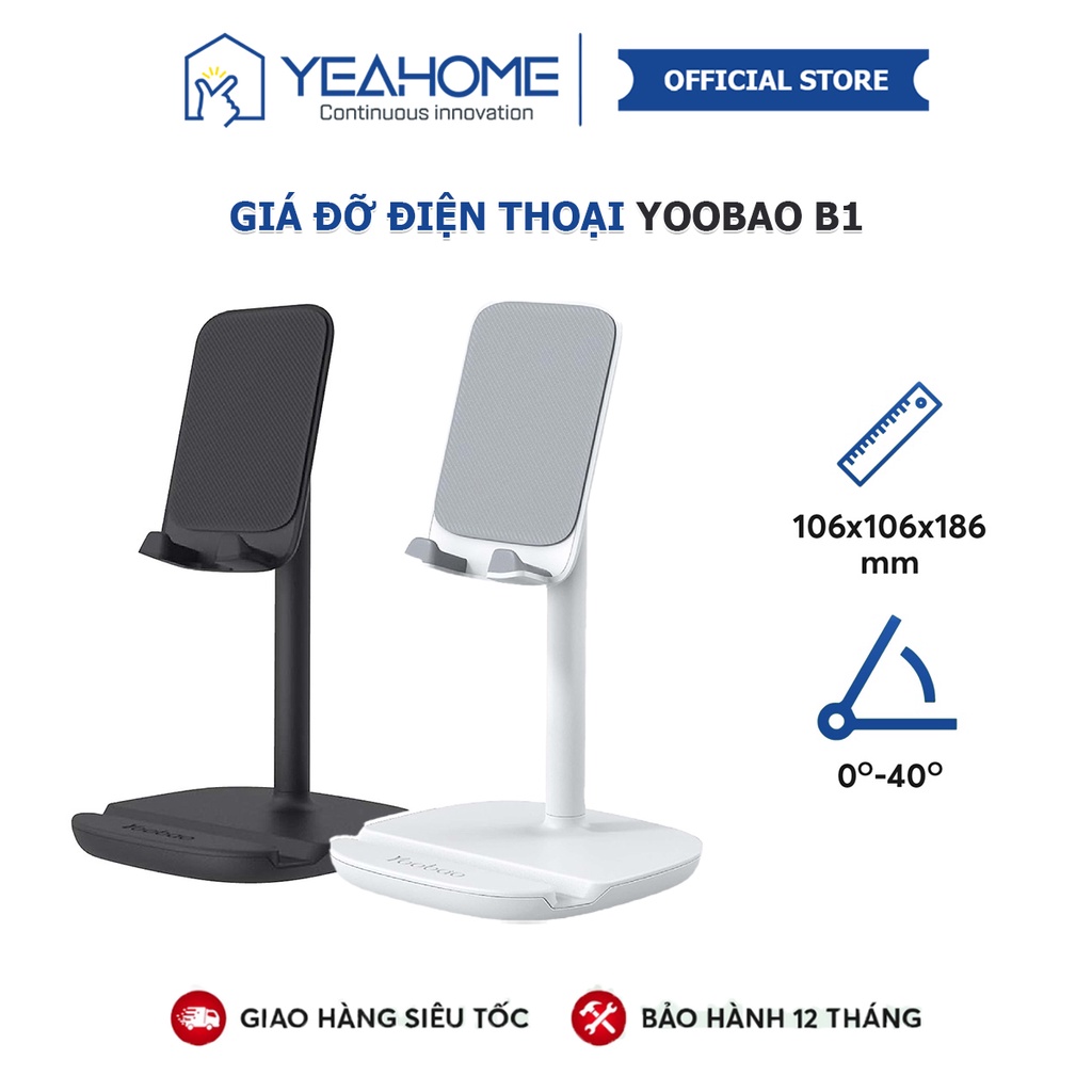 Giá đỡ điện thoại, máy tính bảng YOOBAO B1 chính hãng, thông minh, tiện lợi, giá rẻ, có thể để 2 điện thoại cùng lúc