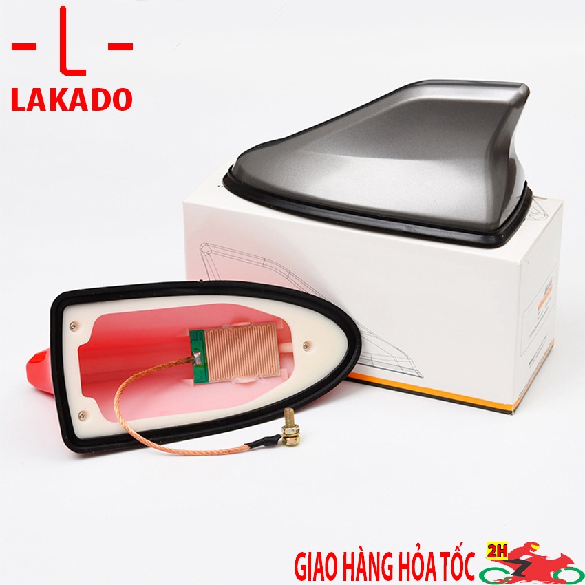 Vây cá mập ô tô LAKADO ăng ten vay cá xe hơi tặng kèm keo dán 3M tang khả năng bắt sóng vừa với hầu hết các loại xe