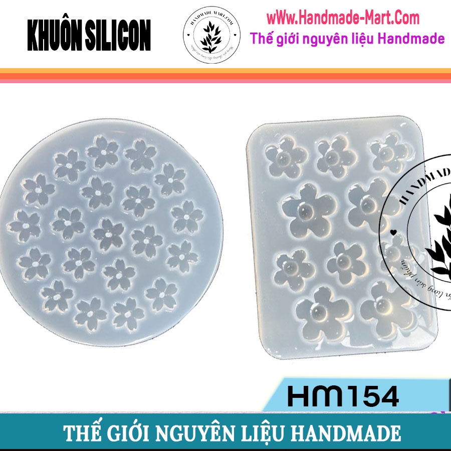 Khuôn silicon hoa nhí tạo hình trang trí nến thơm siêu đẹp handmade chuẩn DIY - HM154