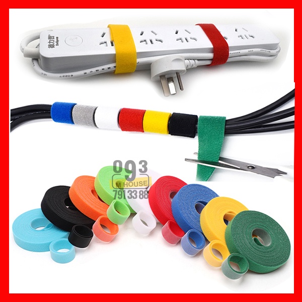 Dụng Cụ Cuộn Dây Cáp Tai Nghe Dây Băng Gai Cột Thu Gọn Dây Điện