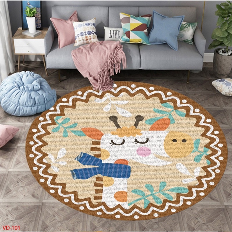 Thảm Bali Tròn trải sàn 3D 1mx1m1 cao cấp