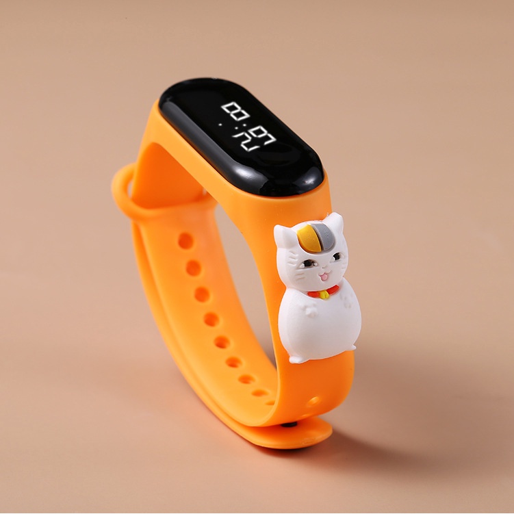 Đồng Hồ Đeo Tay Điện Tử Chống Nước Hình Búp Bê Hoạt Hình Cho Trẻ Em