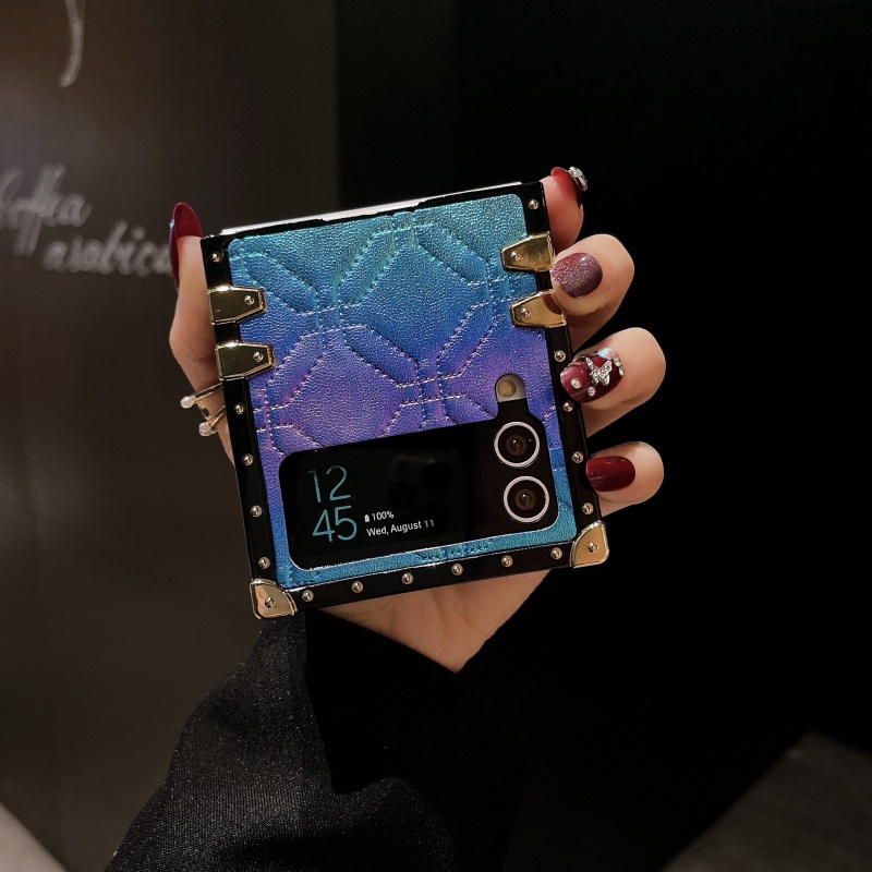 Ốp Điện Thoại Da TPU Silicon Mềm Mặt Kính Cứng Màu Nhám Cho Samsung Galaxy Z Flip 3 4 Flip3 Flip4 5G