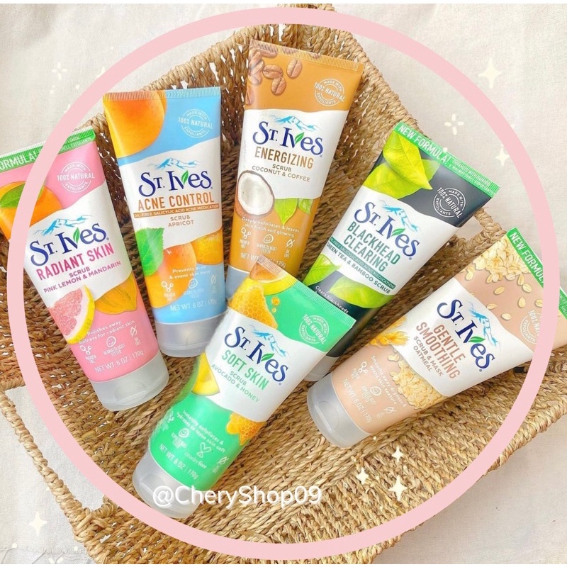 Sửa Rửa Mặt Tẩy Tế Bào Chết 100% Thiên Nhiên St.Ives (170g)