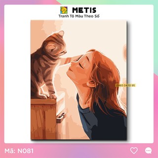 Tranh Tô Màu Theo Số METIS Nàng Thơ Mộng Mơ Đáng Yêu Dễ Tô - Màu Chuẩn N081