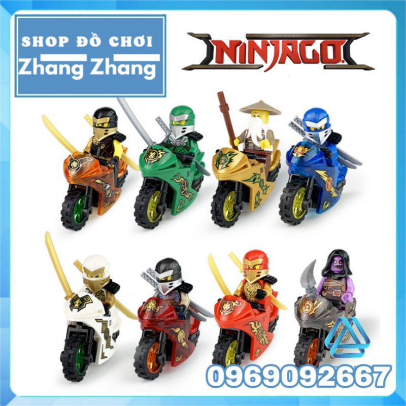 Đồ chơi xếp hình Ninjago Lloyd - Zay - Zane Master Wu - Kai Cole - Nya - Ginkle Minifigures No 005681