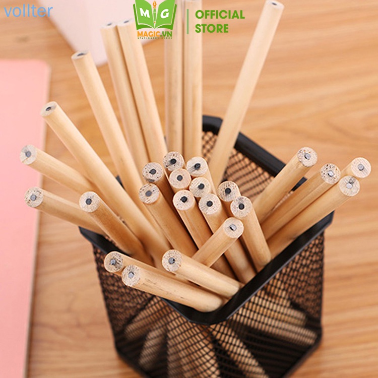 Bút Chì Cute MAGIC Viết Chì HB Gỗ Trơn Kiểu Tam Giác, Lục Giác Đơn Giản Vintage, Đồ Dùng Học Tập Dễ Thương Giá Rẻ BC1