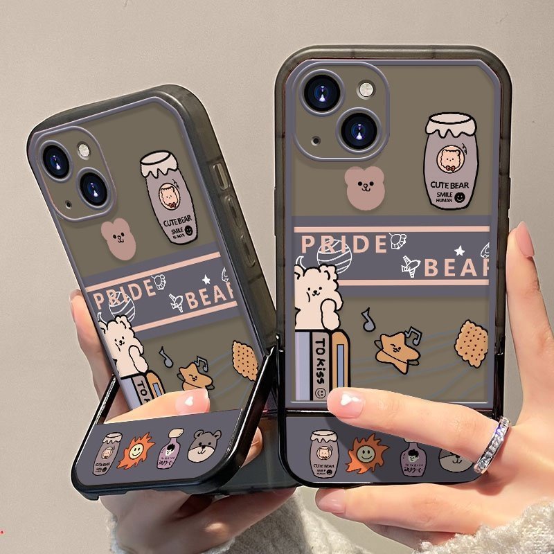 Ốp Điện Thoại Silicon Mềm Có Giá Đỡ Ẩn Cho IPhone 11 12 13 Pro Max X XS Max XR 6 7 8 Plus