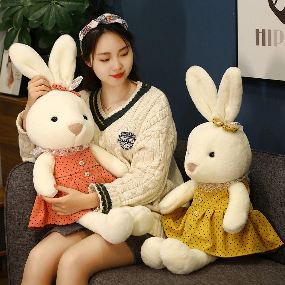 Thỏ Nhồi Bông Mềm Mại Dễ Thương Dùng Trang Trí Nhà Cửa
