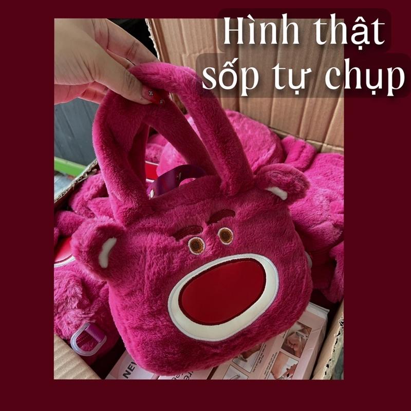 PVN54226 Túi Phối Lông Mềm Dễ Thương Cho Nữ Gấu Dâu Giá Rẻ