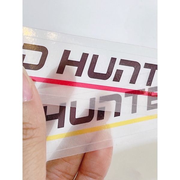 Tem dán chữ Speed hunters trang trí xe máy, oto có sẵn keo phía sau không thấm nước