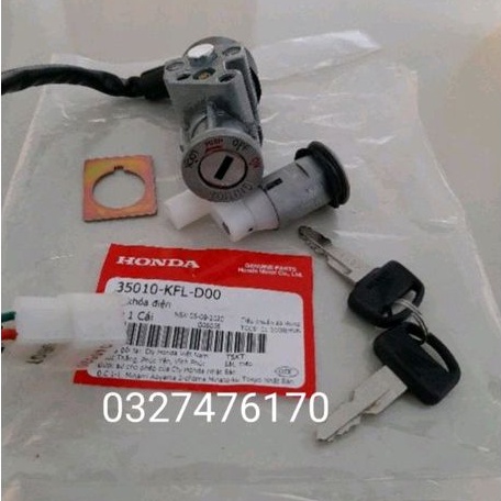 Bộ ổ khóa điện xe WAVE THÁI, ALPHA, ZX zin chính hãng