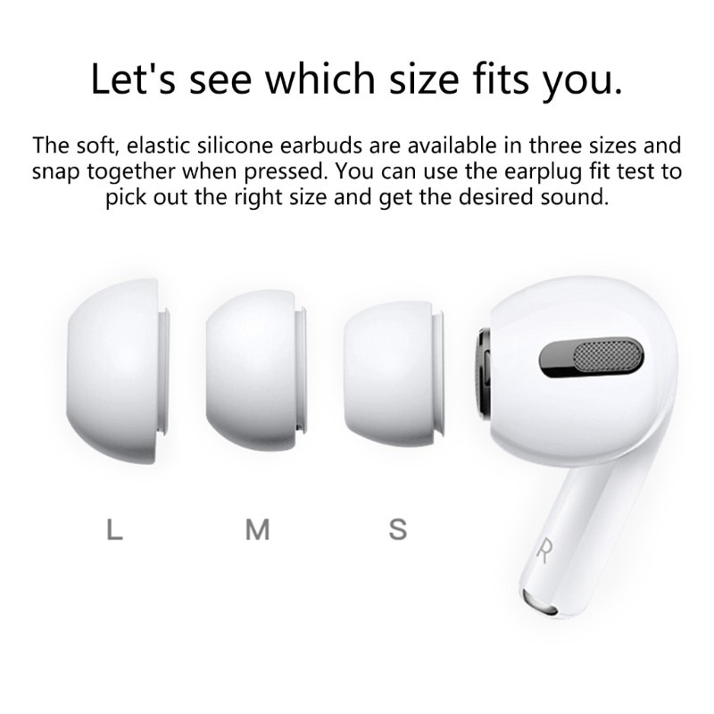 Cặp đầu bọc tai nghe FONKEN bằng silicon mềm thích hợp cho Apple Airpods Pro / Pro 2