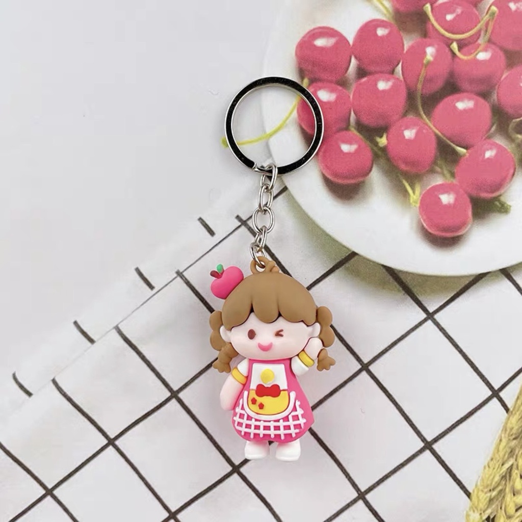 Móc khóa cute hình dễ thương bằng silicon mềm tặng lưu niệm anime/gấu/luffy/blackpink/đôi/con/heo/bạch/tuộc/đẹp