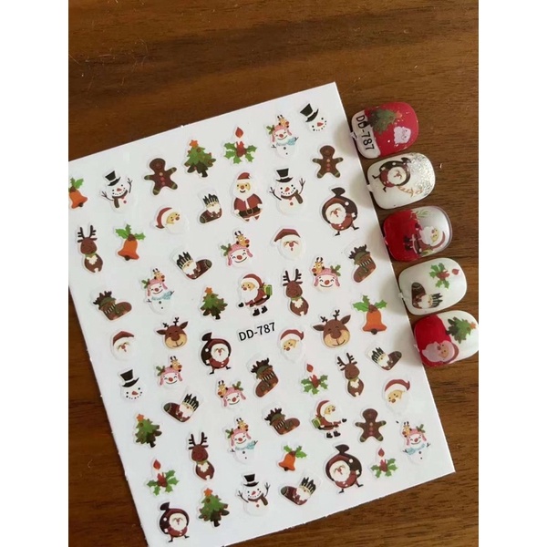 Sticker Noel,hình dán trang trí móng tay No-el