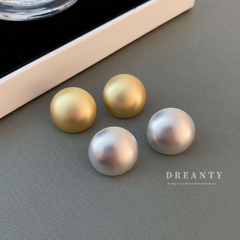 Khuyên Tai Kim Loại Hình Tròn Đơn Giản Thời Trang Cho Nữ