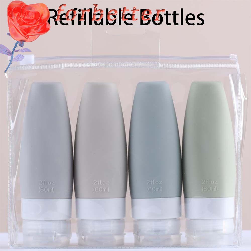 Chai Đựng Dung Dịch Mỹ Phẩm Dạng Bóp Bằng Silicon Màu Trơn Dễ Thương