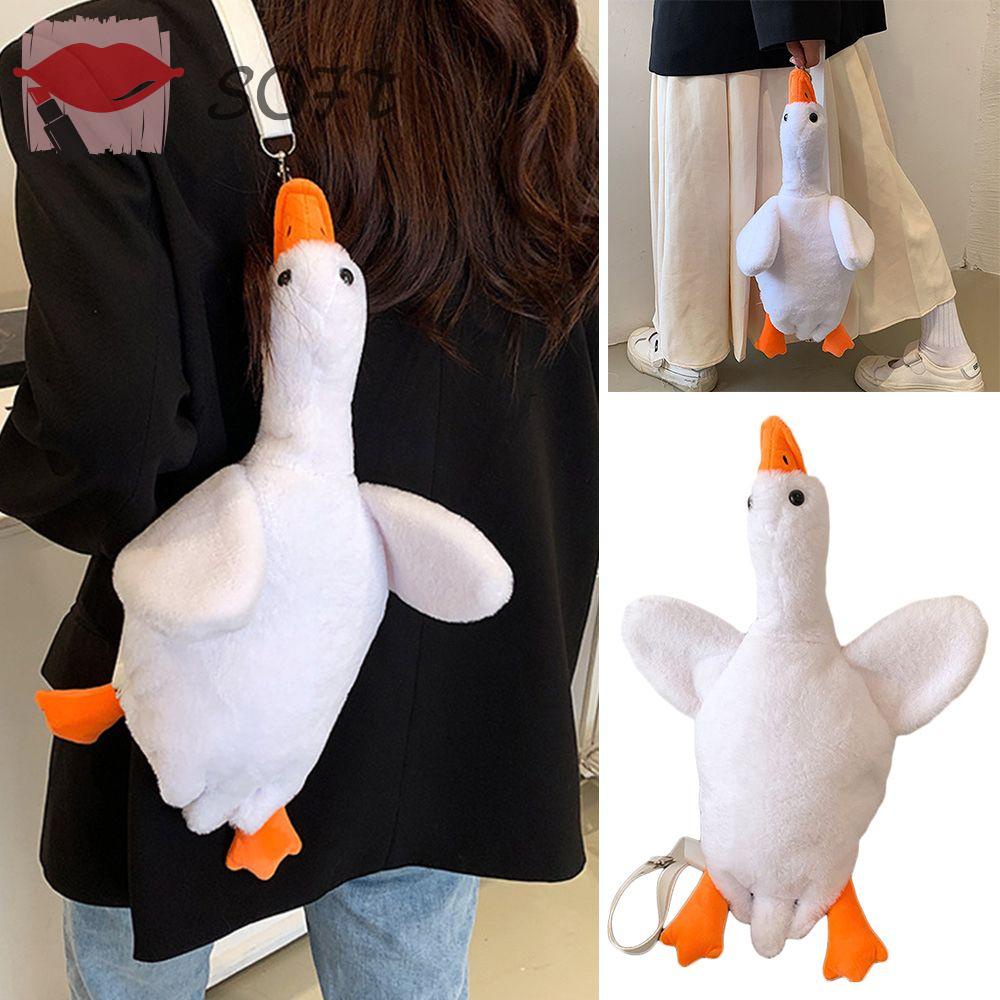 Túi Đeo Chéo Hình Chú Vịt Nhồi Bông Màu Vàng Dễ Thương