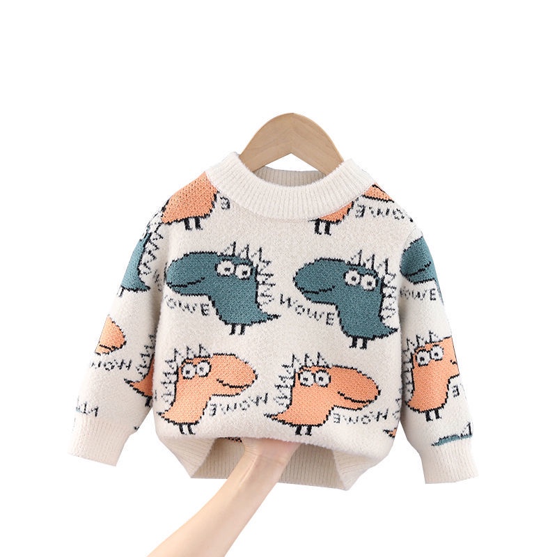 Áo Sweater Lông Cừu Dày Dặn Họa Tiết Hoạt Hình Thời Trang Thu Đông 2022 Cho Bé Trai