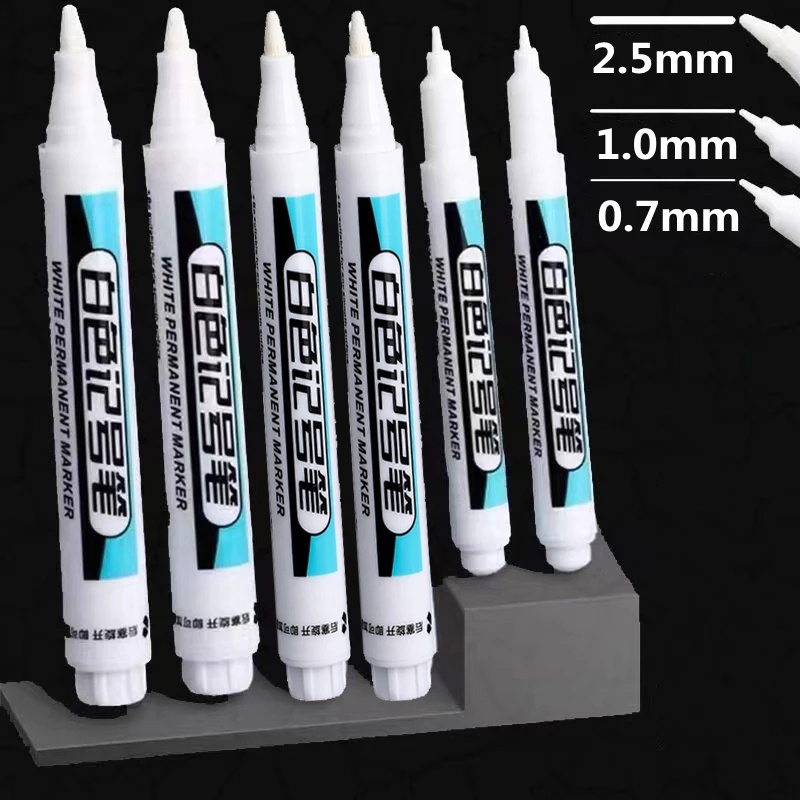 Bút Lông Viết Chữ Graffiti Màu Trắng Chống Thấm Nước / Bút Lông Đánh Dấu Lốp Xe / Sổ Tay Thân Thiện Với Môi Tr