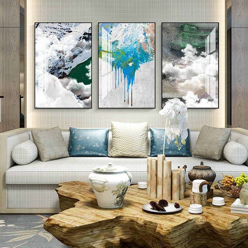 Tranh tráng gương - treo tường - Gồm 3 bức kích thước 40x60