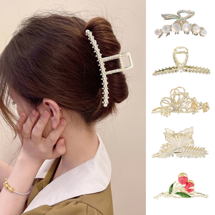 Kẹp Tóc Đính Đá Và Ngọc Trai Thời Trang Cho Nữ