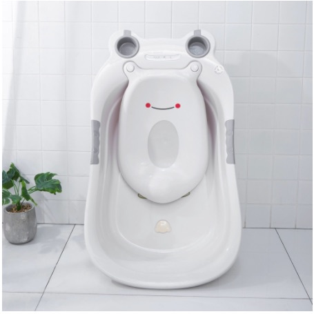 Chậu tắm cho bé sơ sinh Việt Nhật, Mẹ bé Carrot, Thau tắm bé hình chú ếch bền đẹp