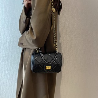 Túi xách nữ công sở khoác vai，da PU trần trám dây xích, hàng đẹp size 20