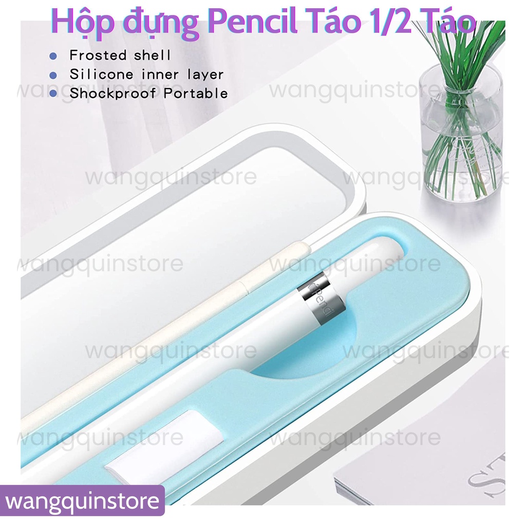 Hộp đựng bút Pencil 1 2, bút cảm ứng Stylus Pen Táo, ngòi bút OTG chất liệu nhựa ABS lõi chống sốc silicone cao cấp