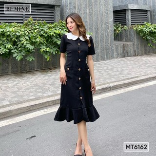 Đầm cổ phối tùng đuôi cá bemine mt6162