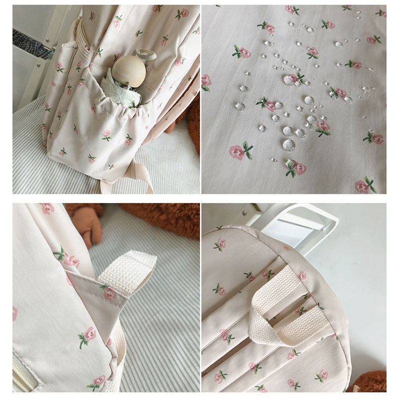 MISCHA Ba Lô Vải canvas Sức Chứa Lớn In Họa Tiết Thời Trang Đơn Giản Dễ Phối Đồ