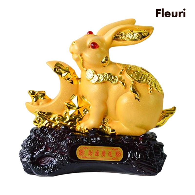 Mô Hình Thỏ Trang Trí Phong Thủy Nhẹ Nhàng