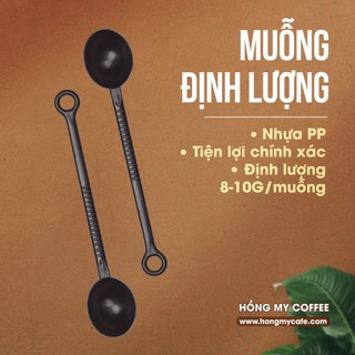 Thìa đong định lượng muỗng đong bột cà phê 8-10g làm bằng nhựa màu nâu