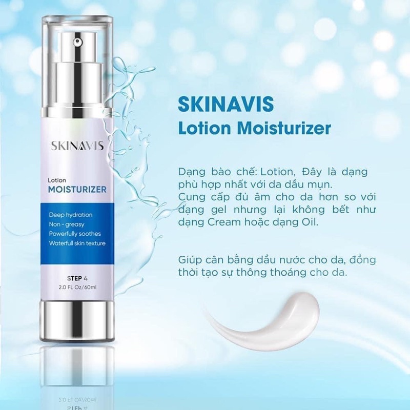 SKINAVIS Moisturizer Lotion Dưỡng ẩm dạng Lotion không nhờn dính