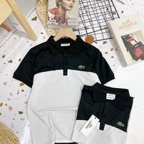 Áo thun cổ bẻ phối cổ đen cá tính
