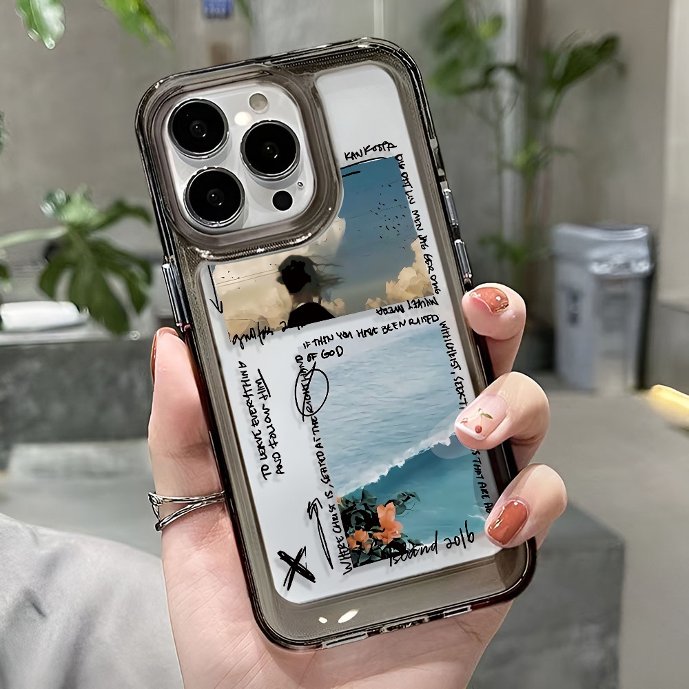 Ốp Điện Thoại Trong Suốt In Hình Đám Mây Cho iphone 14ProMax 13 11 12 7Plus X XR XS Max 8 7