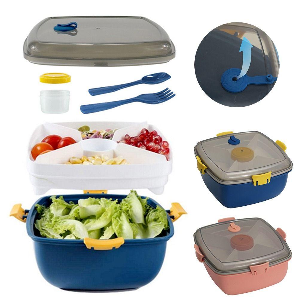 Hộp Đựng Thức Ăn Trưa Chống Rò Rỉ Kèm Hộp Đựng Tiện Dụng Cho Học Sinh / Văn Phòng