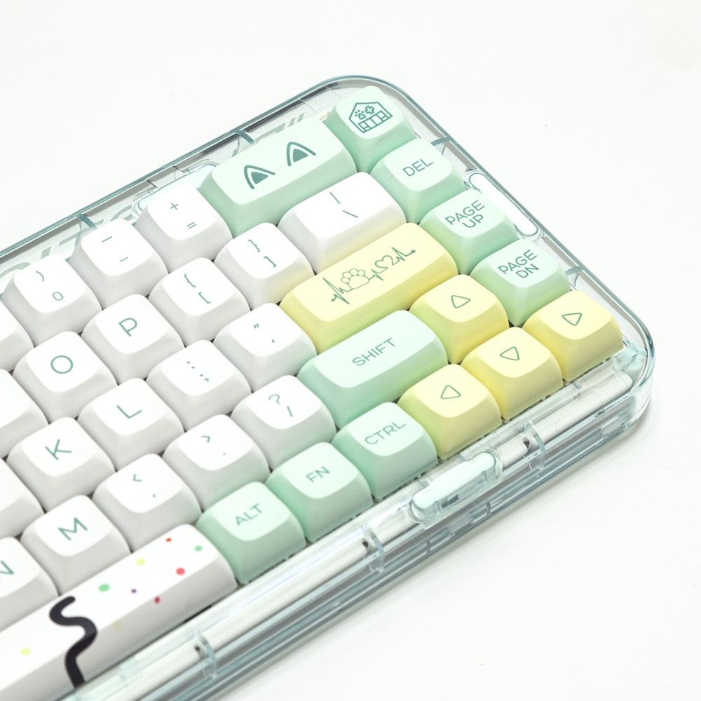 135 Phím Weird Cat Keycaps QSA Profile hoạt hình dễ thương PBT Dye Sub Bàn phím cơ học Keycap