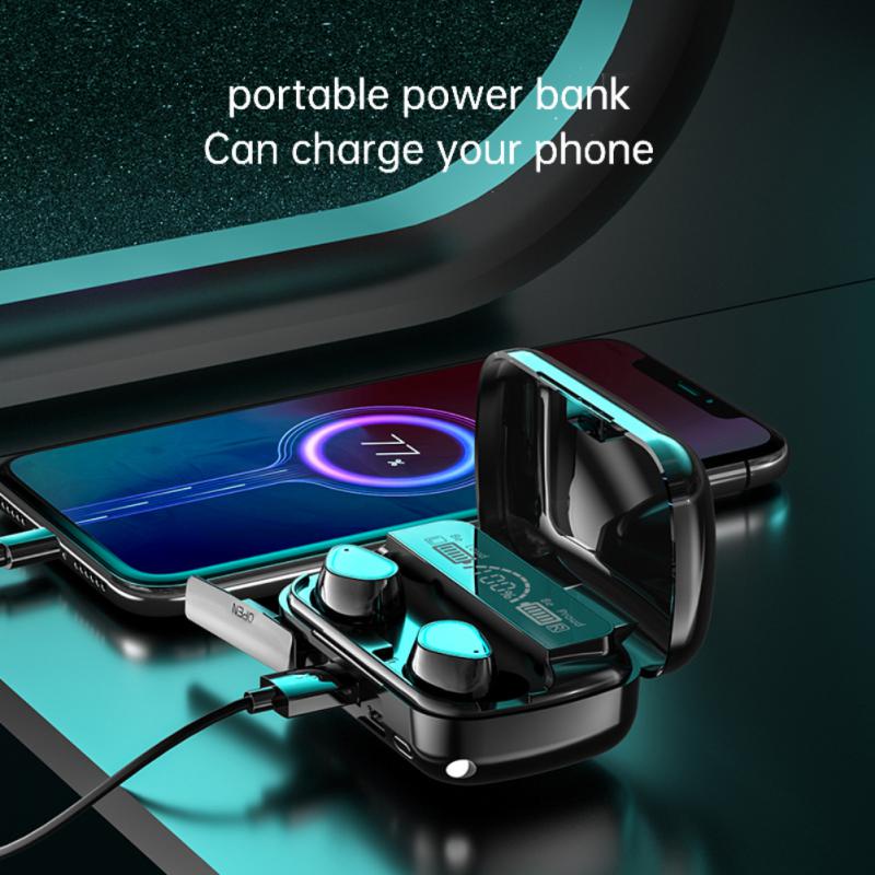 Tai Nghe Không Dây M30 Pro M10 TWS Bluetooth 5.2 HiFi Có Đèn Pin
