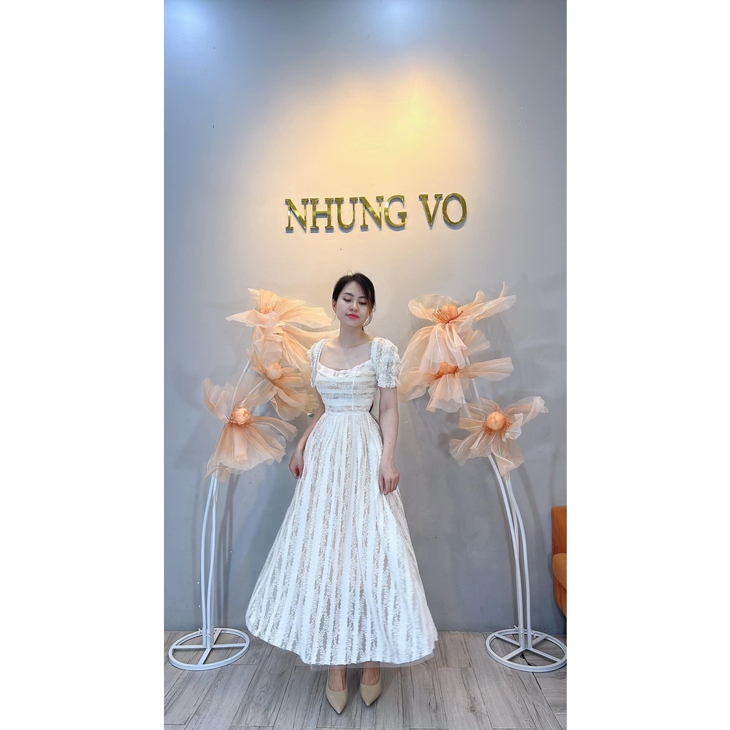 Đầm dự tiệc hở lưng thắt dây
