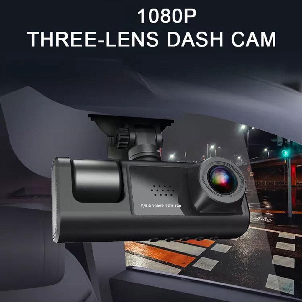 DVR Xe ô Tô 1080P Camera Hành Trình ống Kính Kép Phía Trước/phía Sau/video Bên Trong Phát Hiện Chuyển động 120 ° Tầm Nhìn Ban đêm Đầu Ghi Hình ô Tô Với Màn Hình LCD 2.0 Inch