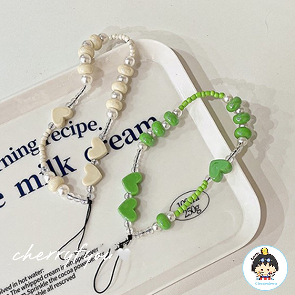 Ốp Điện Thoại Họa Tiết Trái Tim Hoạt Hình Màu Trơn Phối Dây Xích Đeo Tay Chống Rơi Cho IPhone