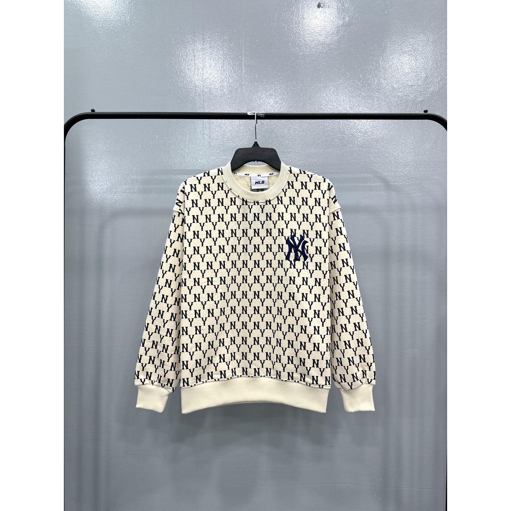 Áo Sweater  MLB Monogram Vải Chân Cua cotton 100% The Laz