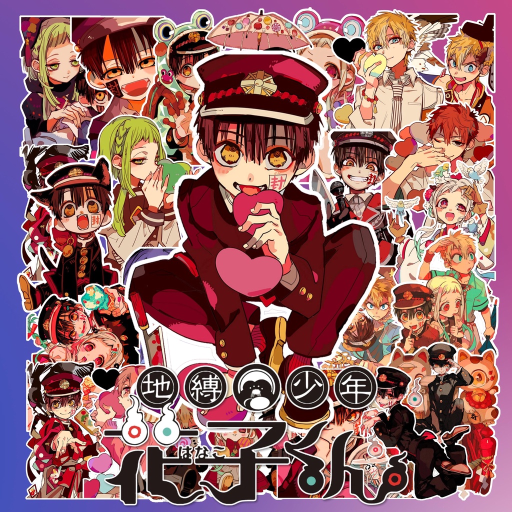[Set 50 Cái] Sticker anime Jibaku Shounen Hanako-kun chống thấm nước,nhãn dán trang trí điện thoại,laptop,ipad - NB.023