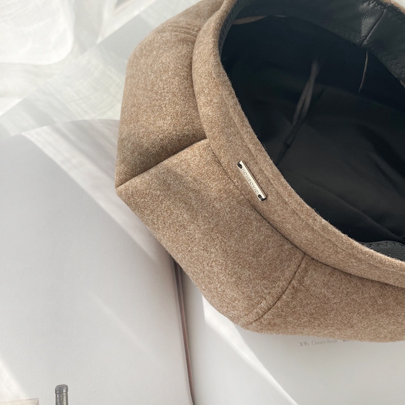 Mũ Nồi Mũ Beret tag sắt thời trang Vintage phong cách Hàn Quốc