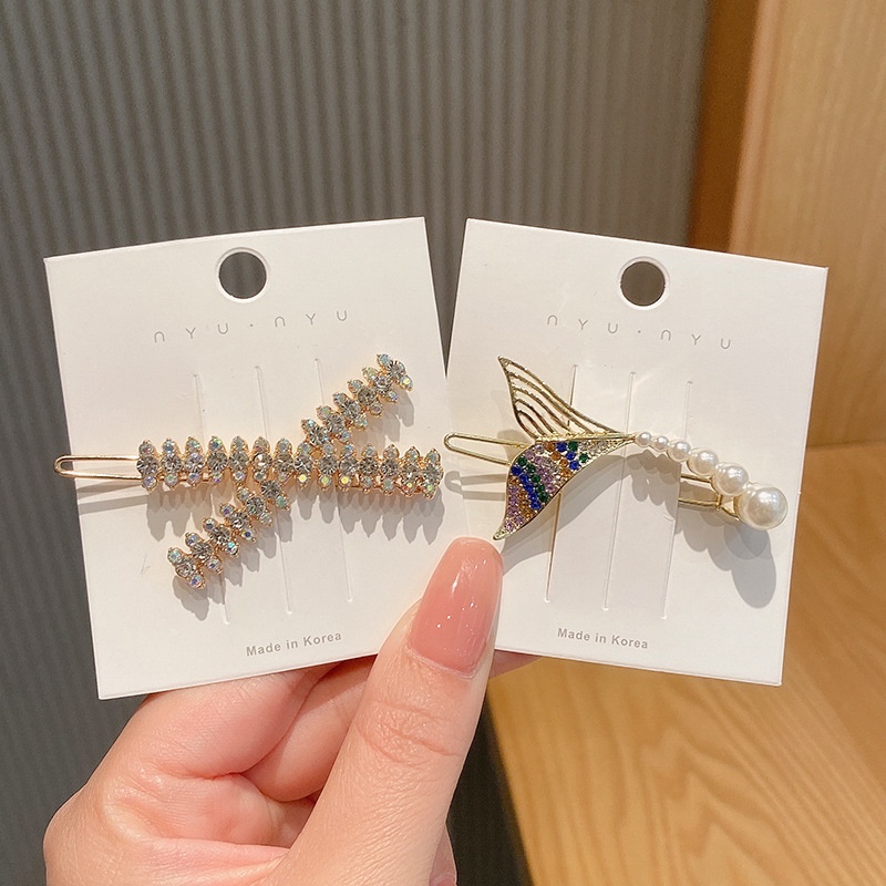 Kẹp Tóc Đính Đá Thiết Kế Đơn Giản Thời Trang Mới