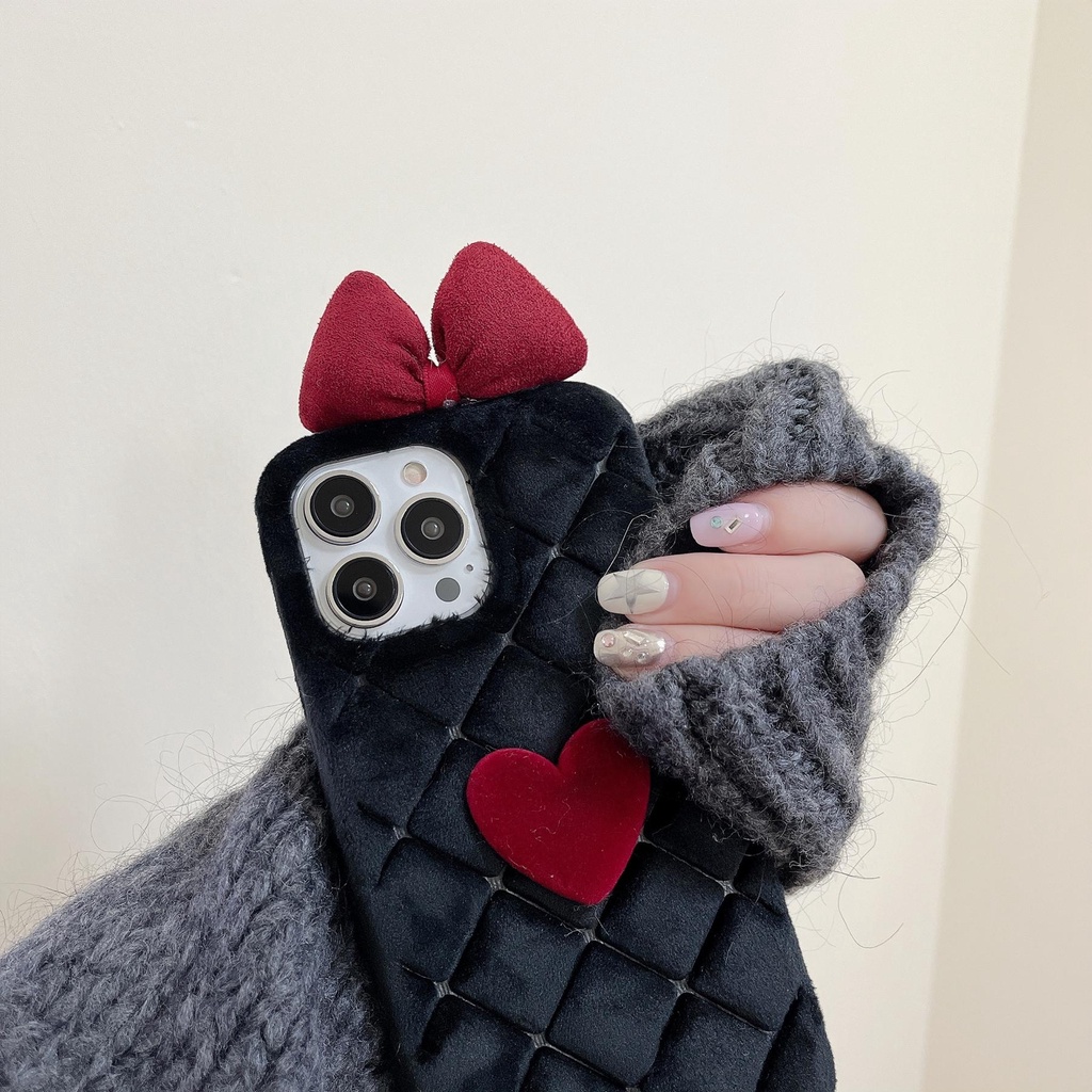 Ốp Điện Thoại Silicon Tpu Bảo Vệ Toàn Diện Chống Sốc Hình Trái Tim 3D Cho iPhone 14 13 12 11 Pro MAX Plus