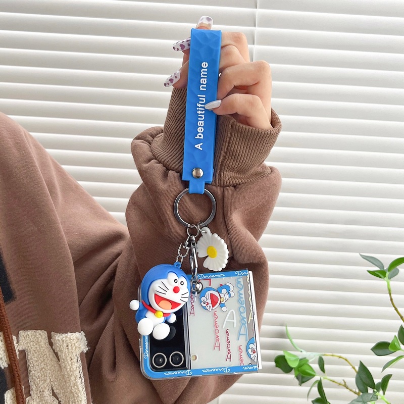 Ốp Điện Thoại Họa Tiết Hoạt Hình Doraemon Cho Samsung Galaxy Z Flip 4 3 2 1 5 5G Flip3 Flip4 Flip5 Z Fold 4 3 2 Fold3