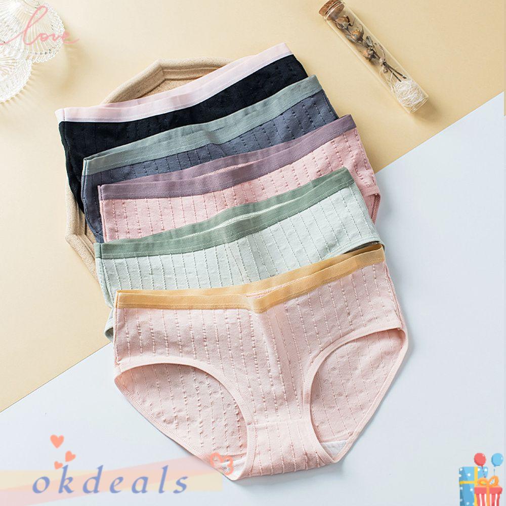 Quần Lót Cotton Lưng Vừa Thoáng Khí Cho Nữ